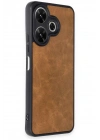 Mey İthalat®   Redmi 13 4G Kılıf Aras Deri Kapak - Taba