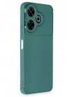 Mey İthalat®   Redmi 13 4G Kılıf Auto Focus Karbon Kapak - Koyu Yeşil