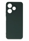 Mey İthalat®   Redmi 13 4G Kılıf First Silikon - Koyu Yeşil