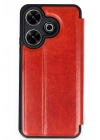 Mey İthalat®   Redmi 13 4G Kılıf Flip Cover - Kırmızı