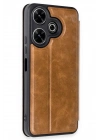 Mey İthalat®   Redmi 13 4G Kılıf Flip Cover - Taba