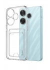 Mey İthalat®   Redmi 13 4G Kılıf Kart Şeffaf Silikon - Şeffaf