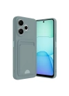 Mey İthalat®   Redmi 13 4G Kılıf Kelvin Kartvizitli Silikon - Açık Yeşil