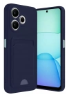 Mey İthalat®   Redmi 13 4G Kılıf Kelvin Kartvizitli Silikon - Lacivert