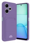 Mey İthalat®   Redmi 13 4G Kılıf Kelvin Kartvizitli Silikon - Lila