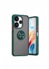 Mey İthalat®   Redmi 13 4G Kılıf Montreal Yüzüklü Silikon Kapak - Yeşil