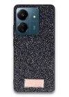 Mey İthalat®   Redmi 13C Bright Simli Kapak - Siyah