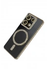 Mey İthalat®   Redmi 13C Joke Simli Magneticsafe Kılıf - Gold