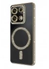 Mey İthalat®   Redmi 13C Joke Simli Magneticsafe Kılıf - Gold
