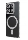 Mey İthalat®   Redmi 13C Joke Simli Magneticsafe Kılıf - Gümüş