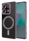 Mey İthalat®   Redmi 13C Joke Simli Magneticsafe Kılıf - Pembe