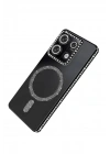 Mey İthalat®   Redmi 13C Joke Simli Magneticsafe Kılıf - Siyah