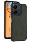 Mey İthalat®   Redmi 13C Kılıf Aras Deri Kapak - Açık Yeşil