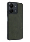 Mey İthalat®   Redmi 13C Kılıf Aras Deri Kapak - Açık Yeşil