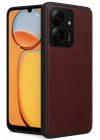 Mey İthalat®   Redmi 13C Kılıf Aras Deri Kapak - Bordo