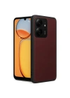Mey İthalat®   Redmi 13C Kılıf Aras Deri Kapak - Bordo
