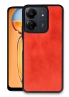 Mey İthalat®   Redmi 13C Kılıf Aras Deri Kapak - Kırmızı