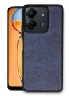 Mey İthalat®   Redmi 13C Kılıf Aras Deri Kapak - Lacivert