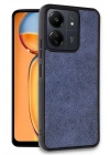 Mey İthalat®   Redmi 13C Kılıf Aras Deri Kapak - Lacivert