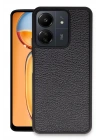Mey İthalat®   Redmi 13C Kılıf Aras Deri Kapak - Siyah