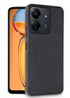 Mey İthalat®   Redmi 13C Kılıf Aras Deri Kapak - Siyah