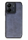 Mey İthalat®   Redmi 13C Kılıf Flip Cover - Lacivert