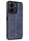 Mey İthalat®   Redmi 13C Kılıf Flip Cover - Lacivert
