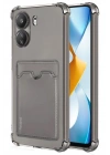 Mey İthalat®   Redmi 13C Kılıf Kart Şeffaf Silikon - Şeffaf