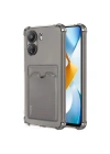 Mey İthalat®   Redmi 13C Kılıf Kart Şeffaf Silikon - Şeffaf