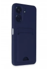 Mey İthalat®   Redmi 13C Kılıf Kelvin Kartvizitli Silikon - Lacivert