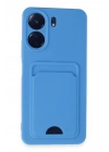 Mey İthalat®   Redmi 13C Kılıf Kelvin Kartvizitli Silikon - Mavi