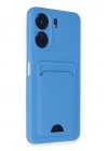 Mey İthalat®   Redmi 13C Kılıf Kelvin Kartvizitli Silikon - Mavi