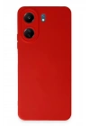 Mey İthalat®   Redmi 13C Kılıf Nano içi Kadife Silikon - Kırmızı