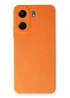Mey İthalat®   Redmi 13C Kılıf Nano içi Kadife Silikon - Turuncu