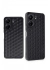 Mey İthalat®   Redmi 13C Kılıf Petek Silikon Kapak - Siyah