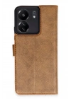 Mey İthalat®   Redmi 13C Kılıf Trend S Plus Kapaklı Kılıf - Taba