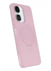 Mey İthalat®   Redmi 13C Regal Magsafe Standlı Kapak - Açık Pembe