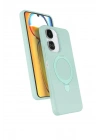 Mey İthalat®   Redmi 13C Regal Magsafe Standlı Kapak - Su Yeşili