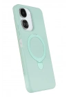 Mey İthalat®   Redmi 13C Regal Magsafe Standlı Kapak - Su Yeşili
