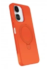 Mey İthalat®   Redmi 13C Regal Magsafe Standlı Kapak - Turuncu