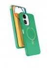 Mey İthalat®   Redmi 13C Regal Magsafe Standlı Kapak - Yeşil