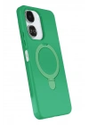 Mey İthalat®   Redmi 13C Regal Magsafe Standlı Kapak - Yeşil