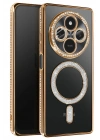 Mey İthalat®   Redmi 14C Joke Simli Magneticsafe Kılıf - Gold