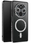 Mey İthalat®   Redmi 14C Joke Simli Magneticsafe Kılıf - Siyah