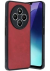 Mey İthalat®   Redmi 14C Kılıf Aras Deri Kapak - Kırmızı