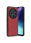 Mey İthalat®   Redmi 14C Kılıf Aras Deri Kapak - Kırmızı
