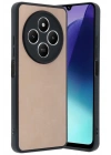Mey İthalat®   Redmi 14C Kılıf Aras Deri Kapak - Pudra
