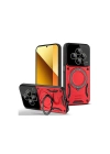 Mey İthalat®   Redmi 14C Kılıf Joy Lens Standlı Kapak - Kırmızı