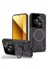 Mey İthalat®   Redmi 14C Kılıf Joy Lens Standlı Kapak - Siyah