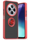 Mey İthalat®   Redmi 14C Kılıf Montreal Yüzüklü Silikon Kapak - Kırmızı